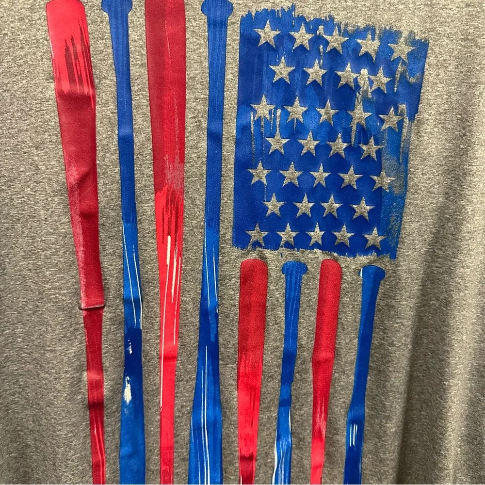 Adidas Climalite American Flag Short Sleeve Graphic Tee Tshirt Youth 14 16 Large